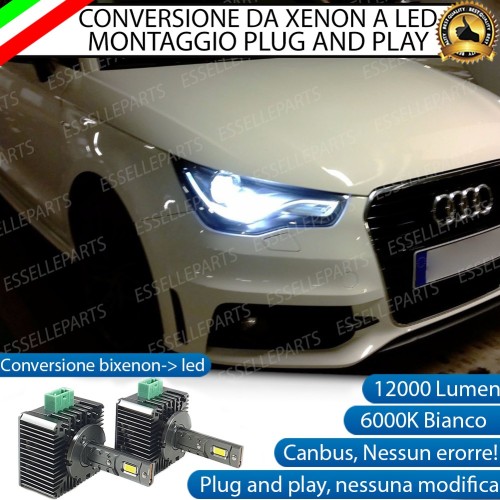 Coppia Lampade D3S Led Da Xenon A Led 12000 Lumen 6000K AUDI A1