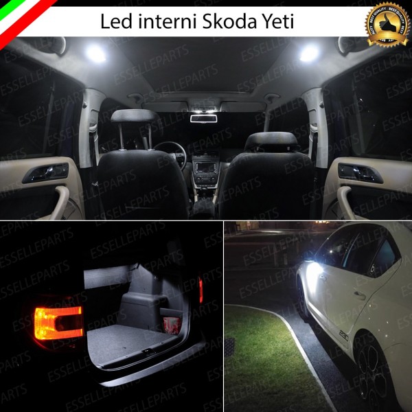 Kit Led interni Completo 6000K Bianco Canbus per Skoda Yeti Pre-Restyling