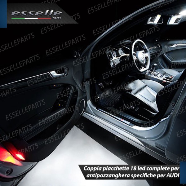Coppia placchette LED Antipozzanghera da 18 Led 6000K bianco ghiaccio Audi A6 C5