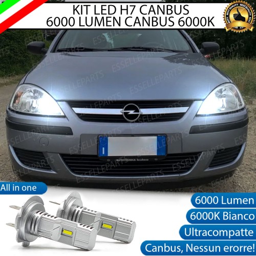 Kit Full LED coppia H7 6000 LUMEN Abbaglianti Specifici per Opel Combo C