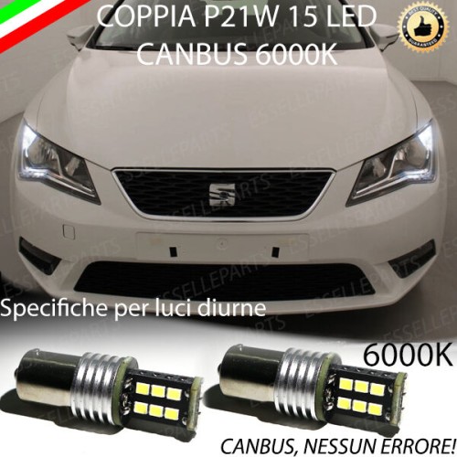 Lampade P21W da 15 Luci diurne DRL 6000K Canbus Seat Leon 3 5F