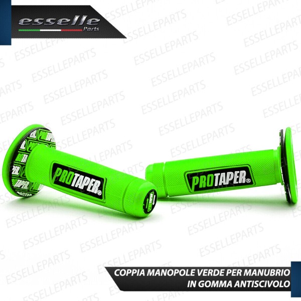 Manopole Antiscivolo - VERDE - specifiche per moto, motorini, scooter, quad