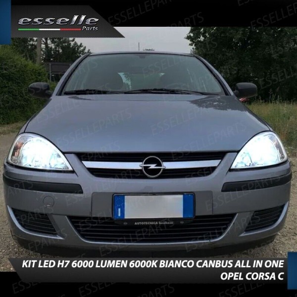 Conversione Fari Full LED per Opel Corsa C Lampade Compatte 6000K Bianco Canbus
