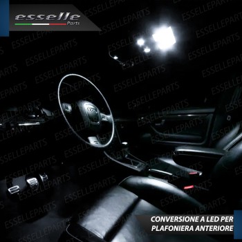 Kit LED interni Completo + Placchette Targa Audi A4 B6 Avant senza pacchetto luci