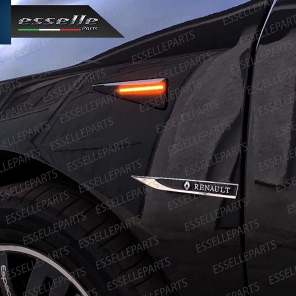 Placchette Dinamiche Nere fumè Laterali per frecce specifiche per RENAULT SCENIC II