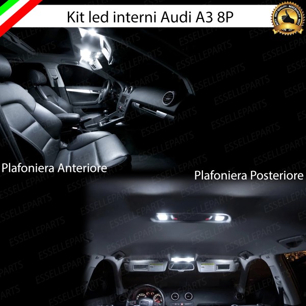 Kit LED interni Basic Pack 6000K Canbus Audi A3 8P Pre-Restyling senza pacchetto luci