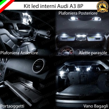 Kit LED interni Medium Pack 6000K Canbus Audi A3 8P Pre-Restyling con pacchetto luci Kit LED interni Medium Pack 6000K Canbus Audi A3 8P Pre-Restyling con pacchetto luci