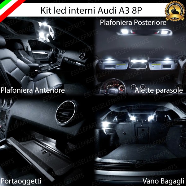 Kit LED interni Medium Pack 6000K Canbus Audi A3 8P Restyling con pacchetto luci