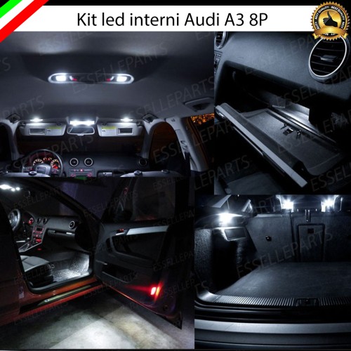 Kit LED interni Completo 6000K Canbus Audi A3 8P Pre-Restyling con pacchetto luci