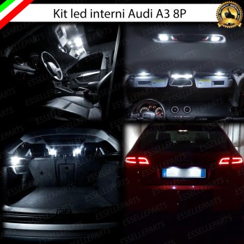 Kit LED interni + LED targa 6000K Canbus Audi A3 8P Pre-Restyling Con pacchetto luci
