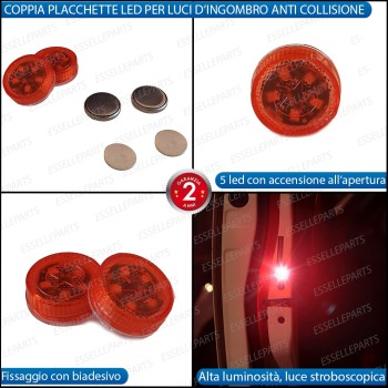 Placchette LED Strobo D'ingombro per Portiera Senza Fili Placchette LED Strobo D'ingombro per Portiera Senza Fili