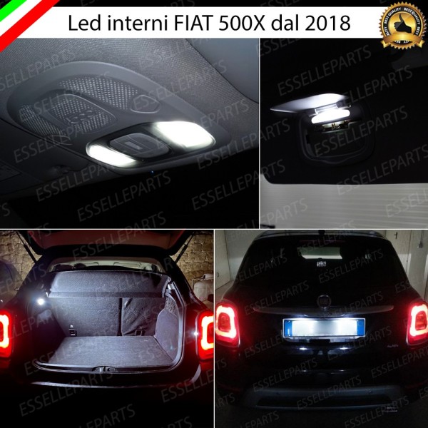 Kit LED Interni Completo + Targa 6000K Luce Bianca Canbus Fiat 500X