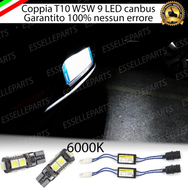 Coppia Luci Targa 9 LED Per Fiat Doblo Restyling Canbus 6000K Bianco Ghiaccio