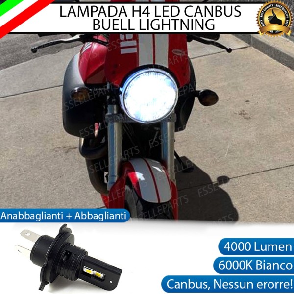 Lampada Singola H4 4000 LUMEN per BUELL Lightning 1997-2001 S1