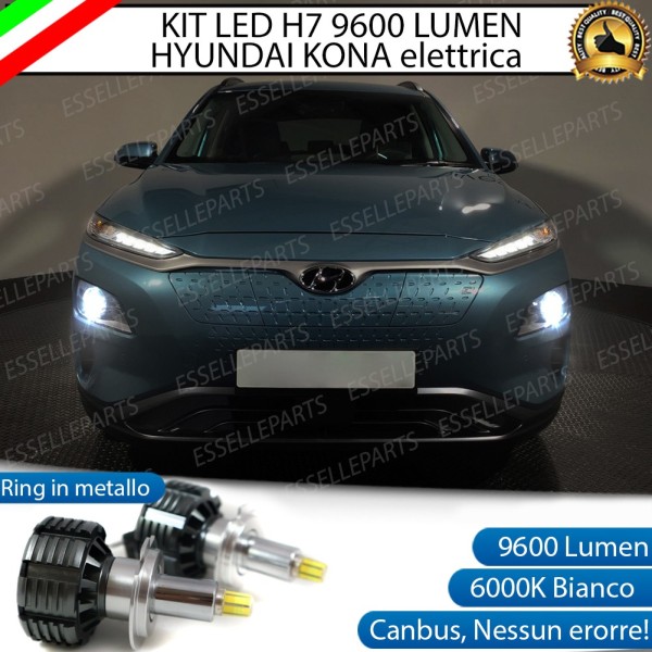 Kit Full LED H7 9600 Lumen 6000K Anabbaglianti HYUNDAI KONA ELECTRIC Pre-Restyling