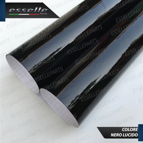 Pellicola Nero Lucido adesiva Professionale per Interni ed Esterni Auto