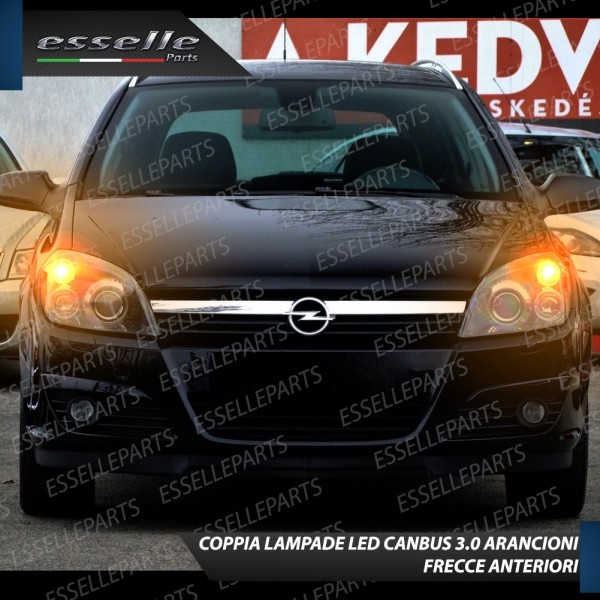 Coppia Frecce Anteriori PY21W 24 LED Canbus per OPEL ASTRA H CON FARI BIXENON