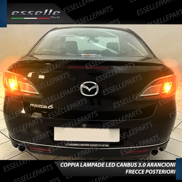 Coppia Lampade T20 WY21W 24 LED CANBUS 3.0 PER FRECCE DIREZIONALI POSTERIORI MAZDA 6 II