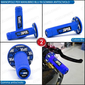 Manopole Antiscivolo - BLU - specifiche per moto, motorini, scooter, quad Buell