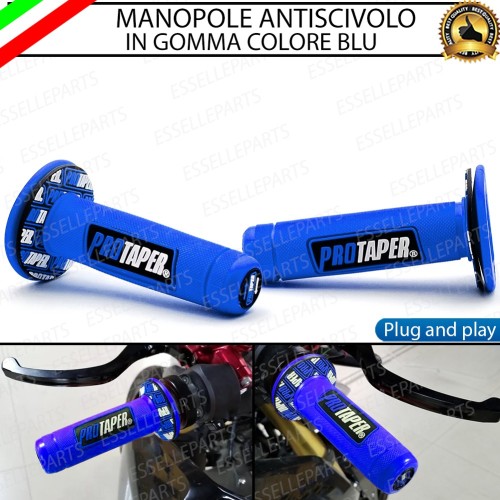 Manopole Antiscivolo - BLU - specifiche per moto, motorini, scooter, quad Cagiva