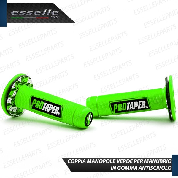 Manopole Antiscivolo - VERDE - specifiche per moto, motorini, scooter, quad Kawasaki
