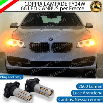 Coppia Frecce Anteriori PY24W 66 LED Canbus 3.0 per BMW SERIE 5 F10 F11
