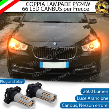 Coppia Frecce Anteriori PY24W 66 LED Canbus 3.0 per BMW SERIE 5 GT F07
