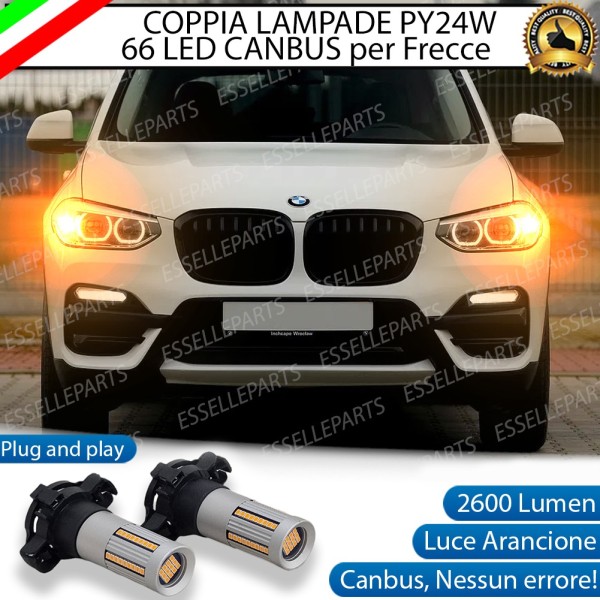 Coppia Frecce Anteriori PY24W 66 LED Canbus 3.0 per BMW X3 G01