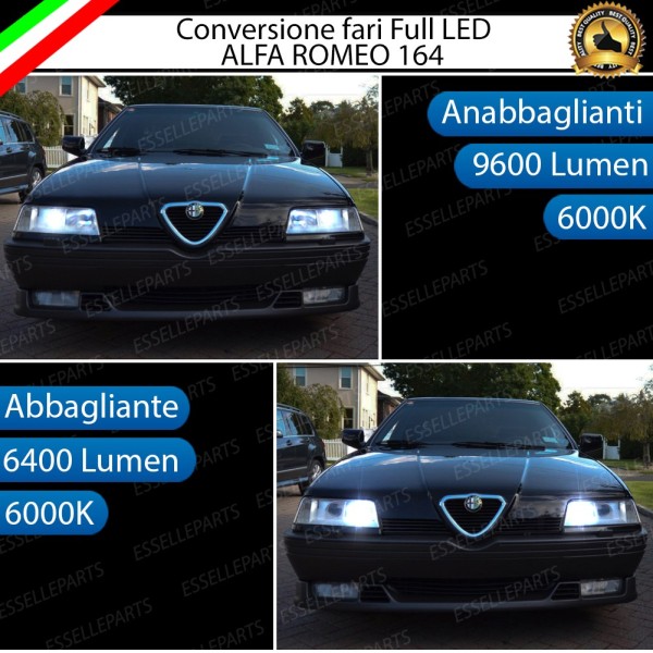 Conversione Fari Full LED 9600LM + 6400LM Alfa Romeo 164 Dal 1992
