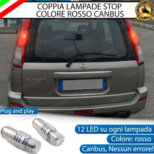 Coppia Lampade LED BAY15D Stop / Posizione Posteriori per NISSAN X TRAIL I