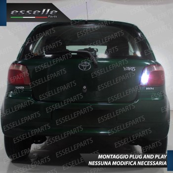 Lampada T20 da 15 LED 6000K bianco per Retromarcia Toyota Yaris Pre-restyling Lampada T20 da 15 LED 6000K bianco per Retromarcia Toyota Yaris Pre-restyling