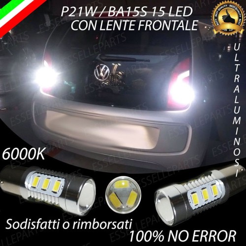 Coppia Lampade LED Retromarcia Da 15 LED Canbus 6000K con lente VW Up Fino al 2016