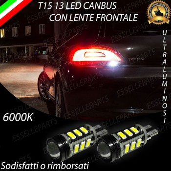 Coppia lampade 13 LED Retromarcia T15 con lente 6000K VW Scirocco Restyling Coppia lampade 13 LED Retromarcia T15 con lente 6000K VW Scirocco Restyling