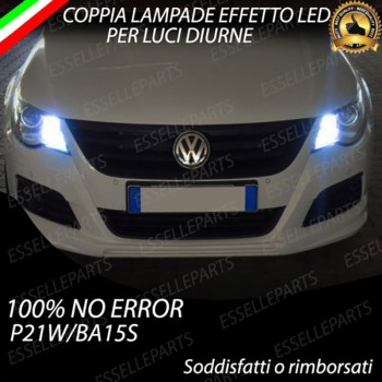 Coppia Lampade P21W Alogene Effetto LED Luci diurne DRL VW Passat CC Pre-Restyling