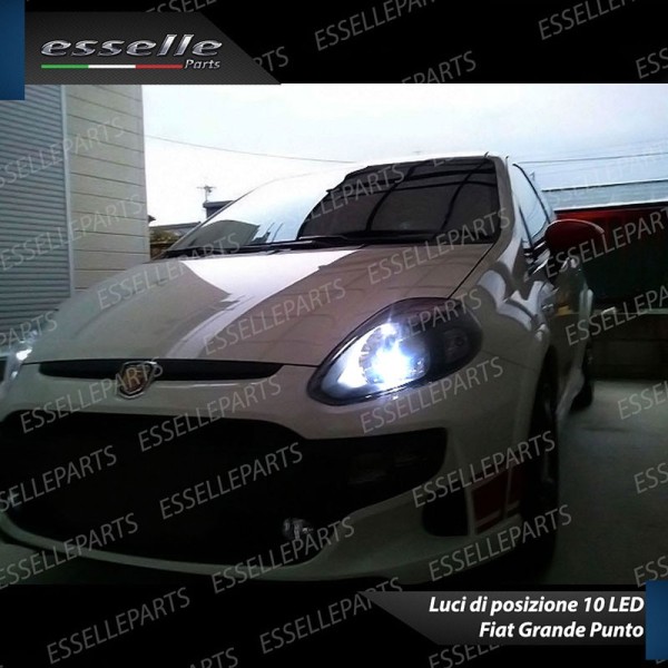 Coppia Luci Di Posizione 10 LED Per Abarth Grande Punto Canbus 6000K Bianco