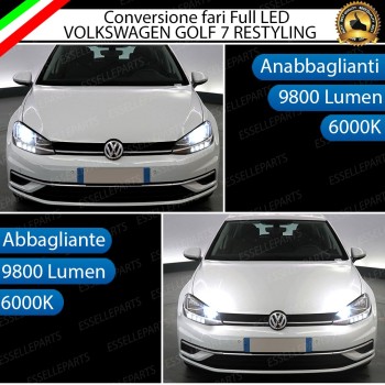 Conversione Fari Full LED 6000k canbus VW GOLF 7 RESTYLING