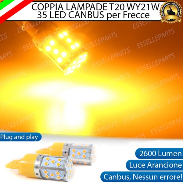 Coppia Frecce Anteriori T20 WY21W 35 LED Canbus Toyota Yaris MK3 Dal 2014