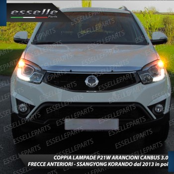 Coppia Frecce Anteriori P21W 35 LED Canbus SSangYong Korando MK3 Dal 2013