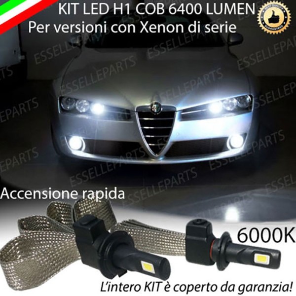 Kit led H1 6400 Lumen 6000K Bianco Canbus Abbaglianti Alfa romeo 159 con Fari xenon