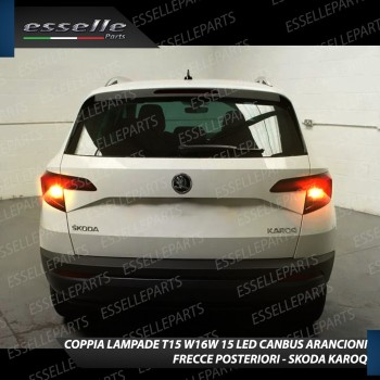 Lampada  T15 W16W 15 LED Canbus ARANCIONE FRECCE PER SKODA KODIAQ