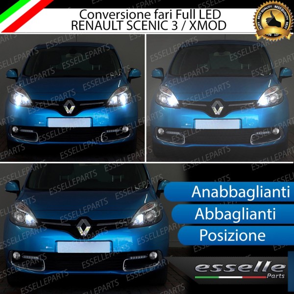Conversione Fari Full LED 6000K bianco RENAULT XMOD Con Fari Lenticolari