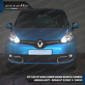 Conversione Fari Full LED 6000K bianco Renault Scenic 3 Con Fari Lenticolari