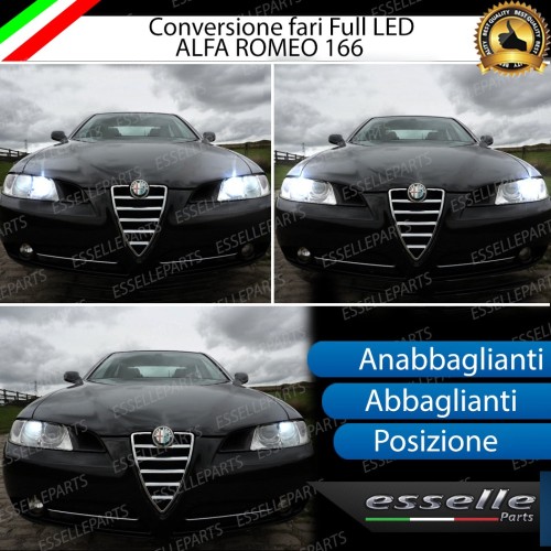 Conversione Fari Full LED 6000K bianco Alfa Romeo 166 Restyling
