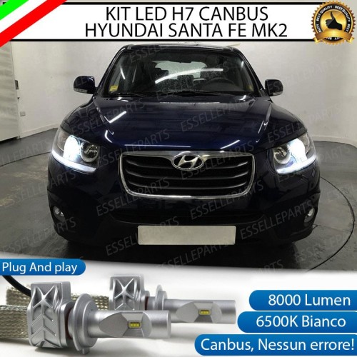 Kit Full LED H7 8000 LUMEN Anabbaglianti HYUNDAI SANTA FE II