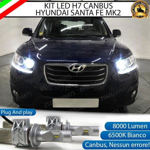 Kit Full LED H7 8000 LUMEN Abbaglianti HYUNDAI SANTA FE II