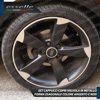 Set 4 Tappi Coprivalvola Neri in alluminio per BMW Serie 3 E92 E93