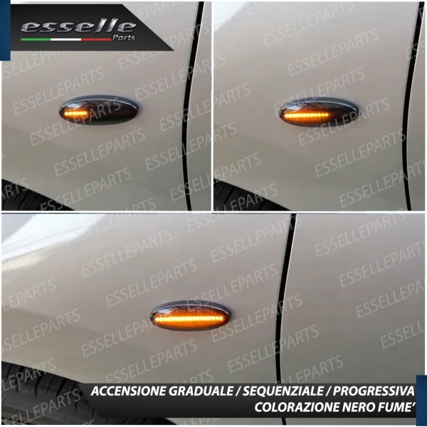 Placchette Dinamiche Laterali NERE a led per frecce specifiche NISSAN NOTE