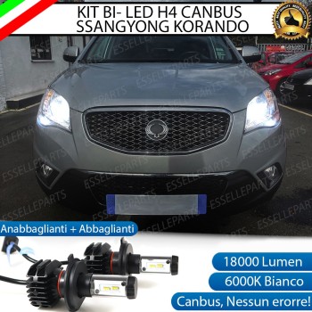 Kit Full LED H4 18000 Lumen 6000K bianco per SSangYong Korando MK3