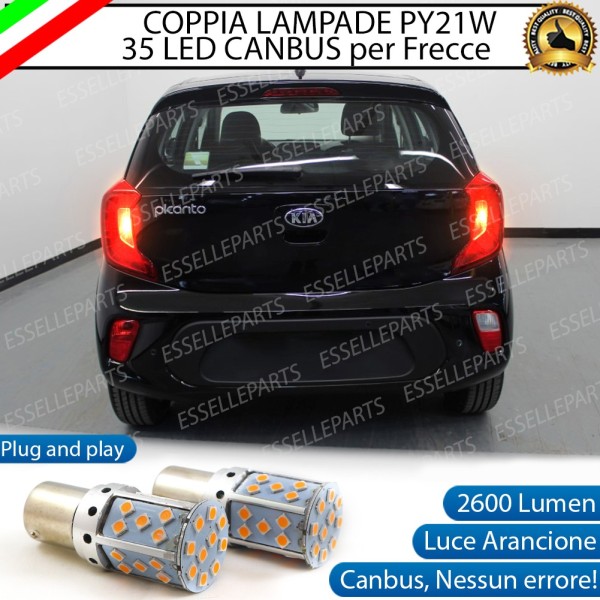 Coppia Lampade PY21W  35 LED CANBUS PER FRECCE DIREZIONALI POSTERIORI PER KIA PICANTO 2