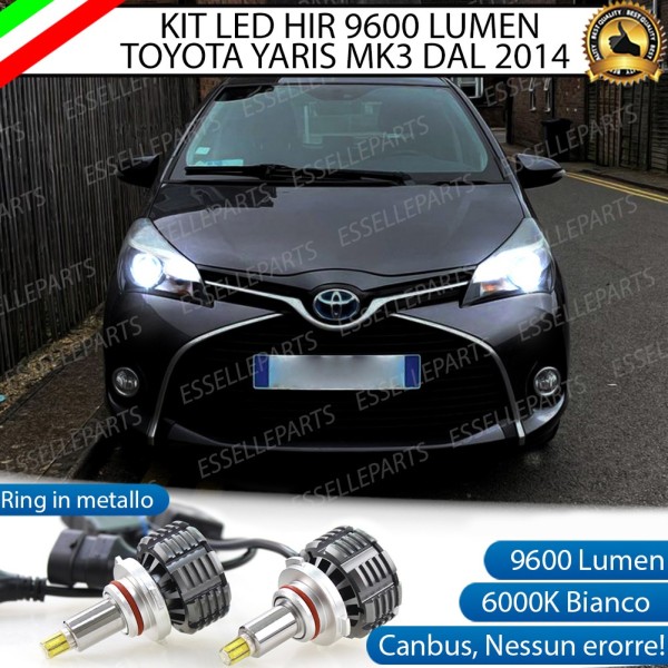 Kit LED Anabbaglianti + Abbaglianti coppia HIR 9600 LUMEN TOYOTA YARIS III DAL 2014